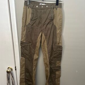 Zara Men's Cargo Pants in Brown and Tan